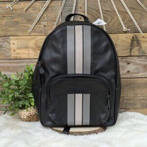 Coach Red and Black Plaid Men's Backpack